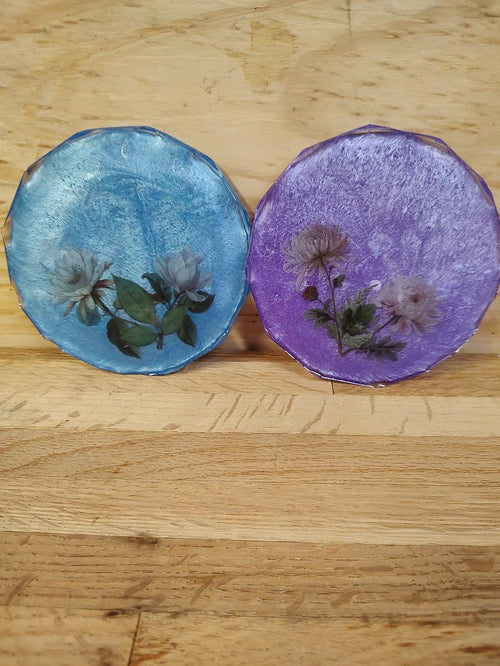 Coasters set of 4 floral