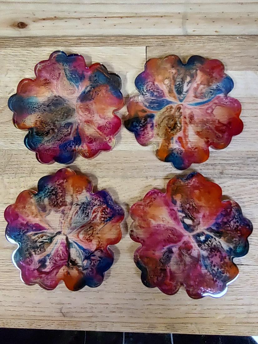 Coasters Set of 4 Rainbow