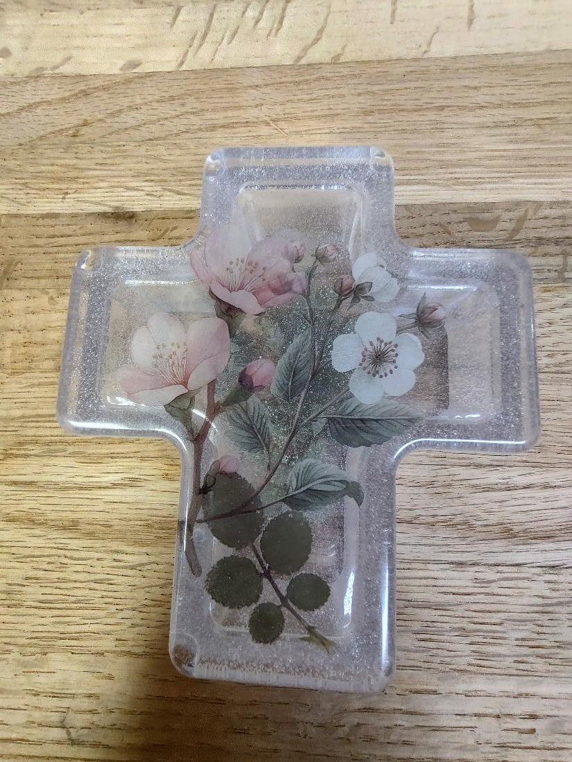 Cross Trinket Box floral