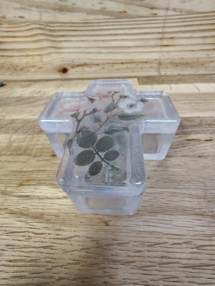 Cross Trinket Box floral