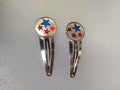 Hair Clasps Red White Blue